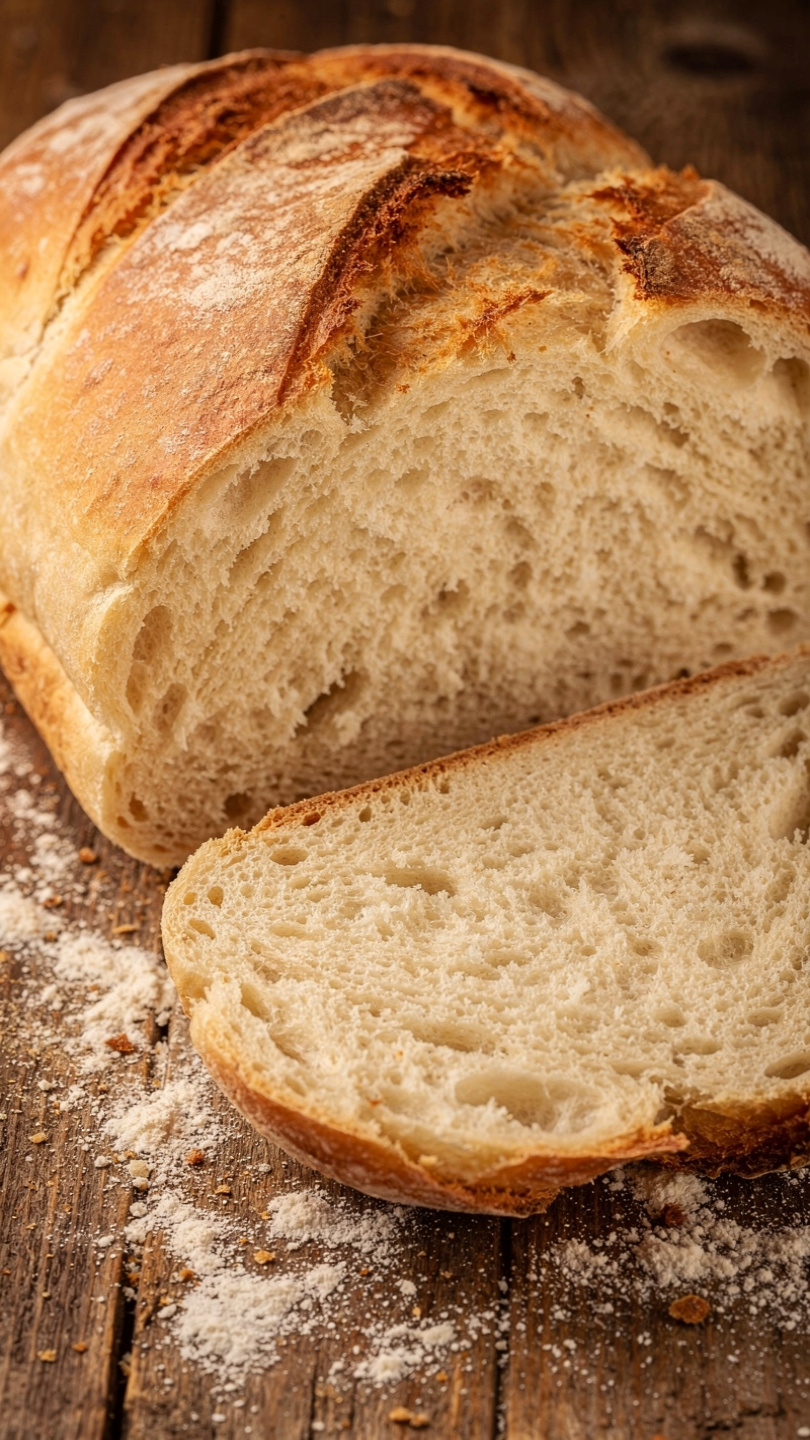 Rustic Homemade Yeast Bread (Crispy Italian-Style Artisan Loaf)