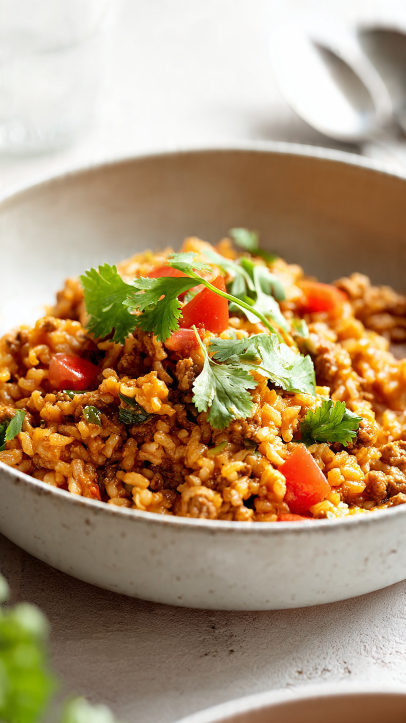 Cheesy Taco Rice Skillet