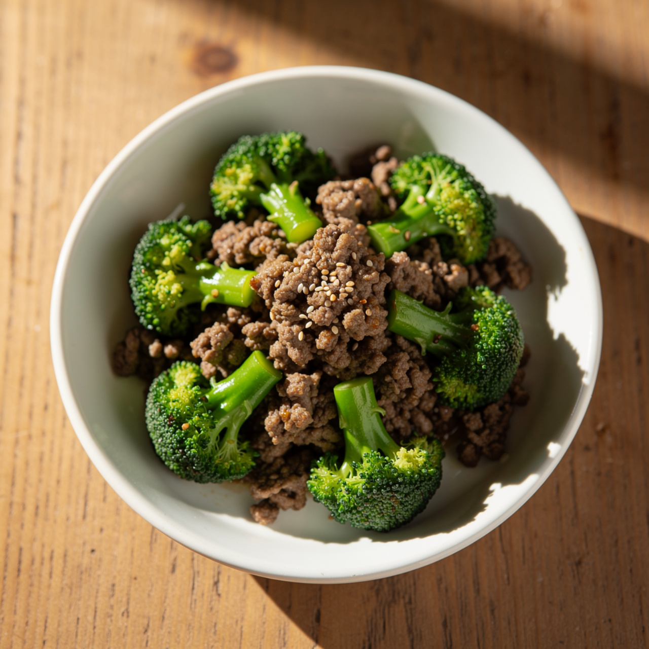 Ground Beef and Broccoli